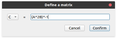 The expression definition dialog